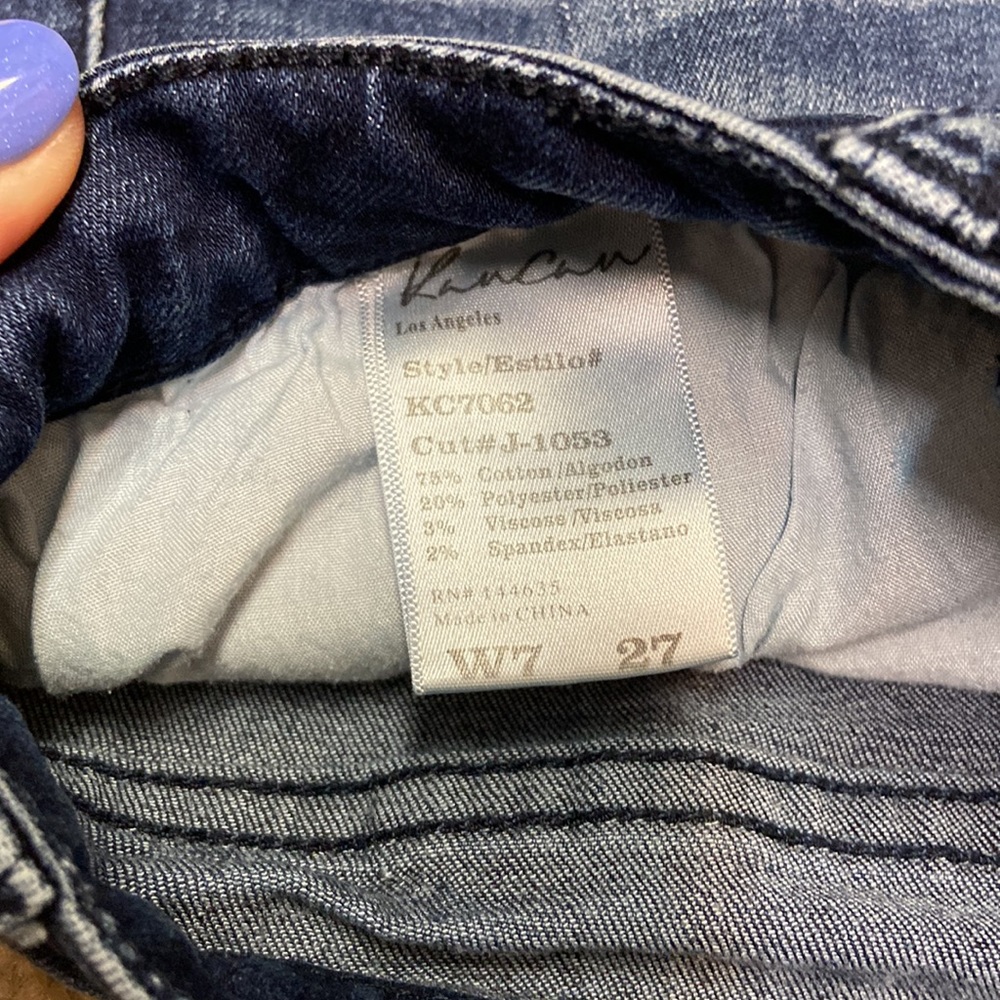 KanCan dark denim jean shorts. Size 27 - Picture 8 of 8